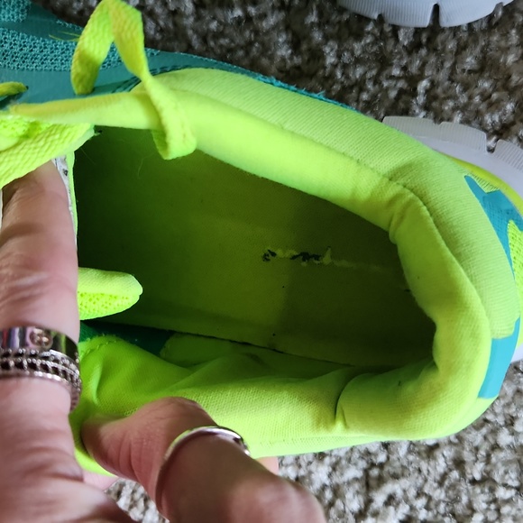 Champion blue & neon green sneakers Size 12 women's - Picture 5 of 6